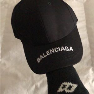 Balenciaga black hat, authentic.